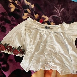 Ambiance floral off the shoulder crop top